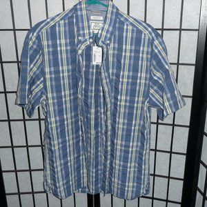 Blue Jos A Bank Short Sleeve Shirt Size Large NWT